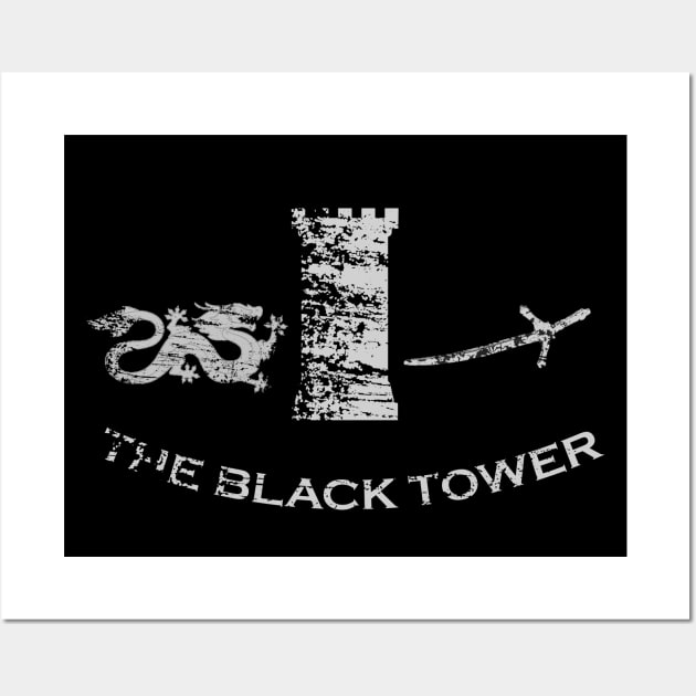 Black Tower Distressed. Wall Art by charliecam96